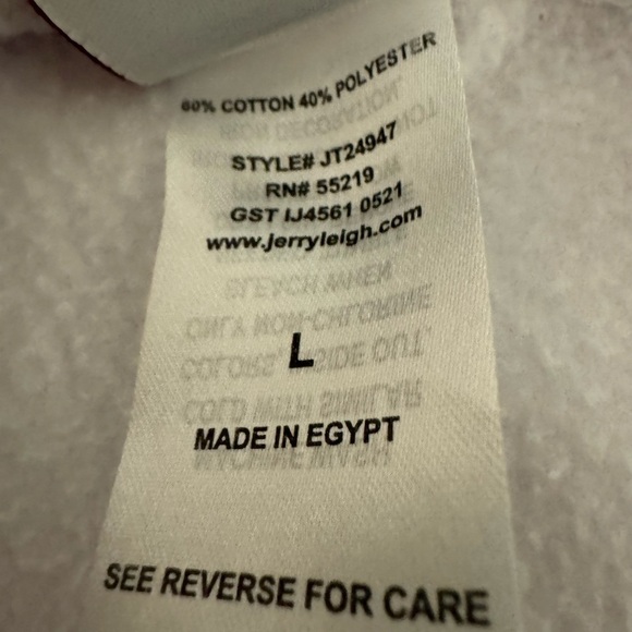 Modern Lux USA Patriotic Color Block Red White & Blue Crewneck Sweatshirt Sz L - Picture 5 of 9